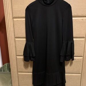 Walter Baker Black Bell Sleeve Cocktail Dress